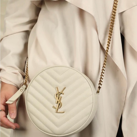 Vinyle leather crossbody Saint Laurent round bag - Picture 4 of 4